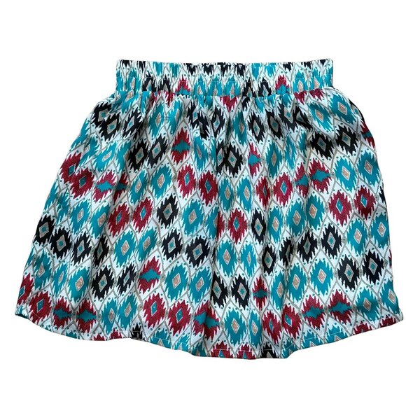 Bright Southwestern Aztec Print Mini Western Mini Skirt - Extra Small - Picture 2 of 8